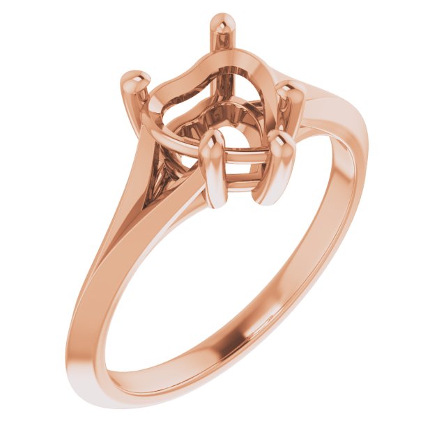 Solitaire Split Shank Engagement Ring