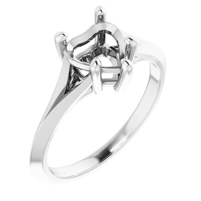 Solitaire Split Shank Engagement Ring