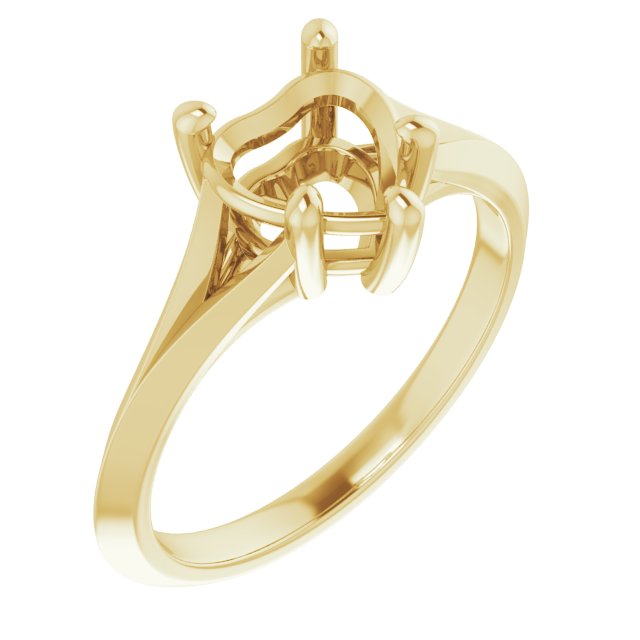 Solitaire Split Shank Engagement Ring