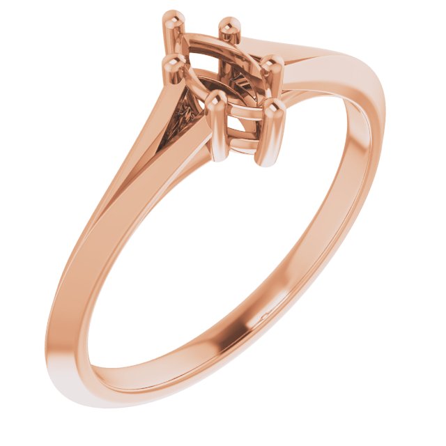 Solitaire Split Shank Engagement Ring