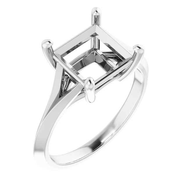 Solitaire Split Shank Engagement Ring