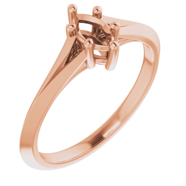 Solitaire Split Shank Engagement Ring
