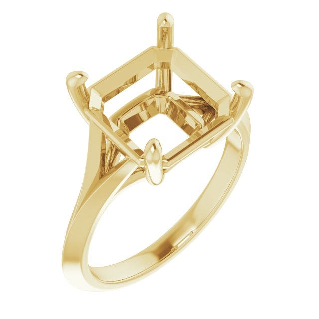 Solitaire Split Shank Engagement Ring
