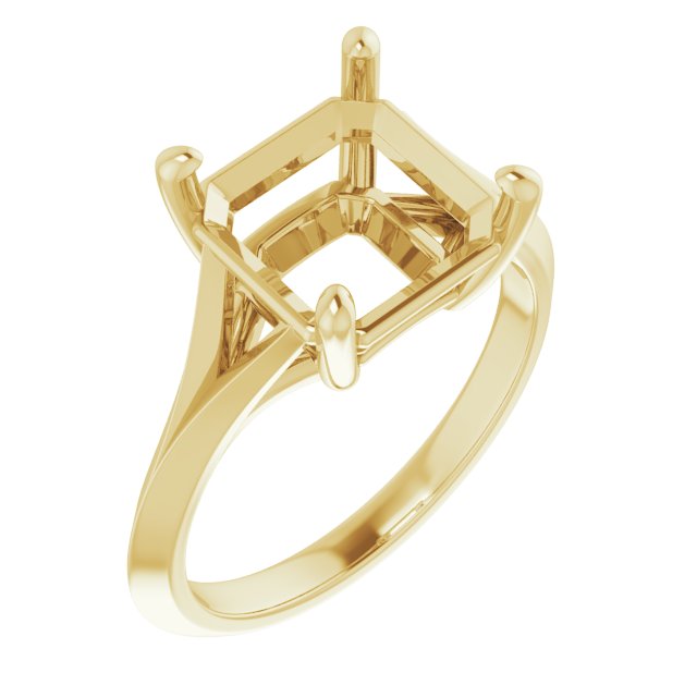 Solitaire Split Shank Engagement Ring