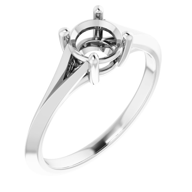 Solitaire Split Shank Engagement Ring