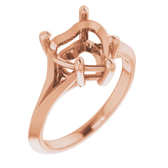 Solitaire Split Shank Engagement Ring