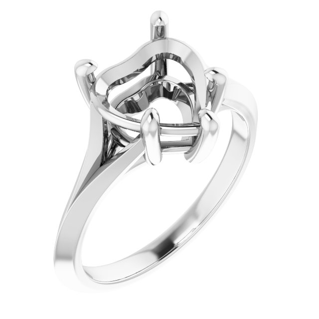 Solitaire Split Shank Engagement Ring