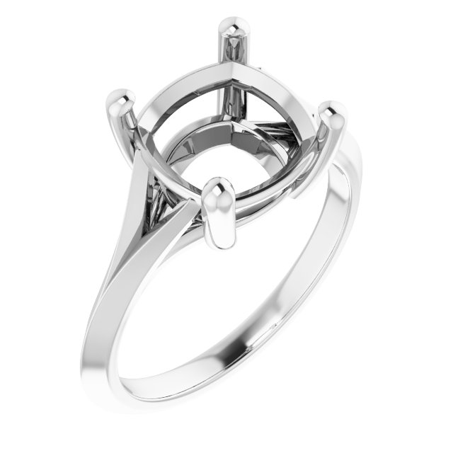 Solitaire Split Shank Engagement Ring
