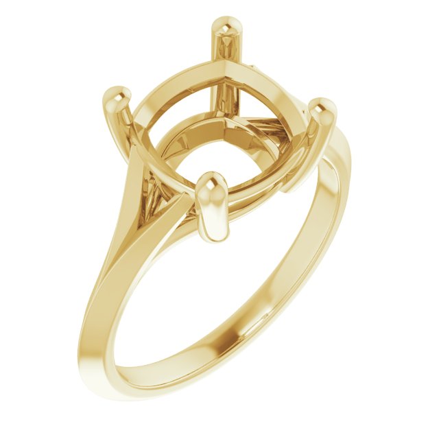 Solitaire Split Shank Engagement Ring