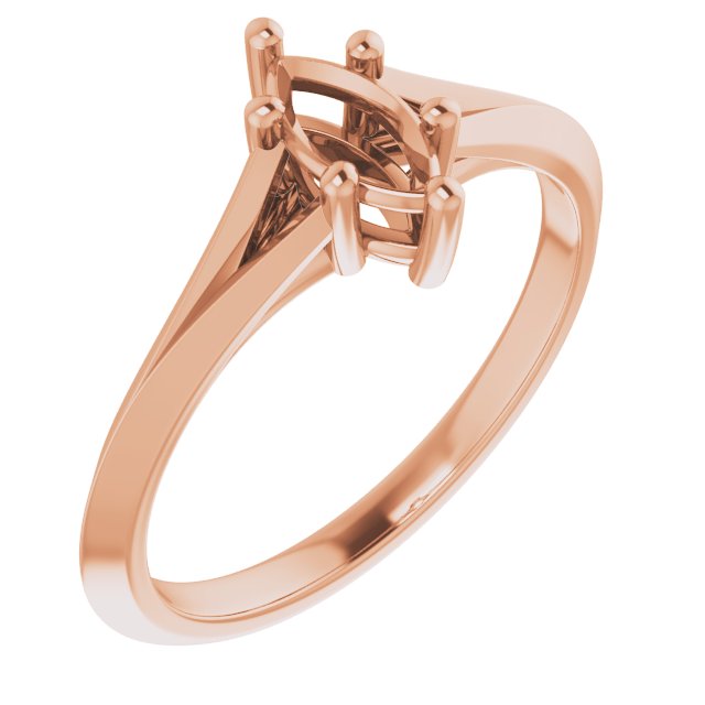 Solitaire Split Shank Engagement Ring