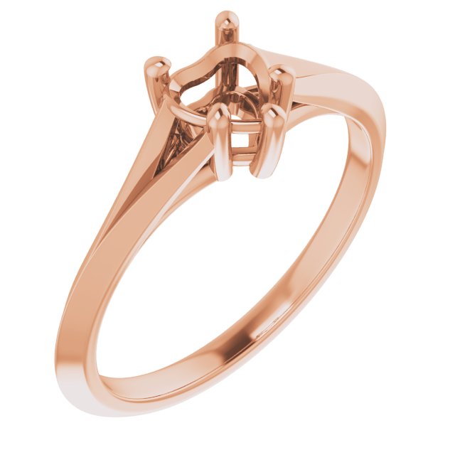 Solitaire Split Shank Engagement Ring