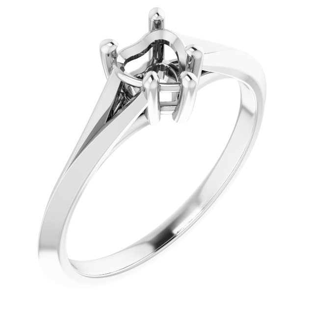 Solitaire Split Shank Engagement Ring