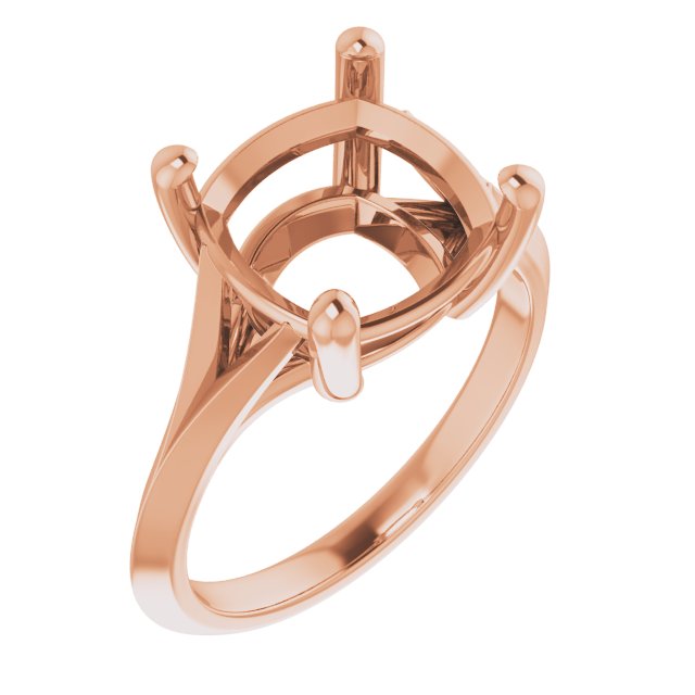 Solitaire Split Shank Engagement Ring