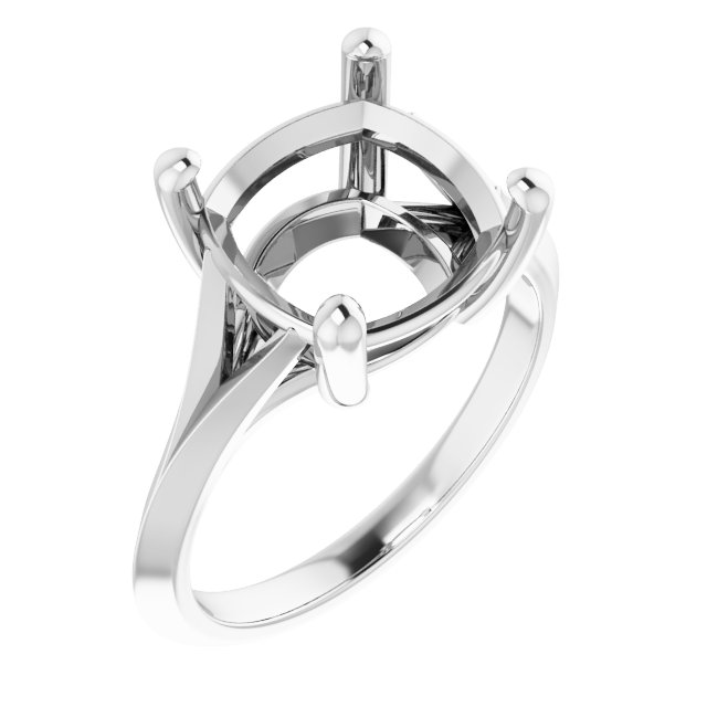 Solitaire Split Shank Engagement Ring