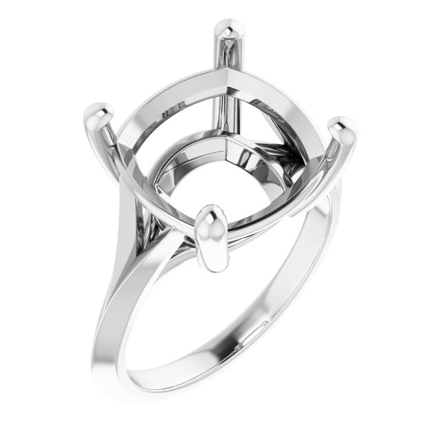 Solitaire Split Shank Engagement Ring