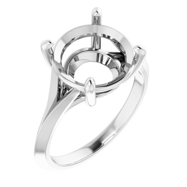 Solitaire Split Shank Engagement Ring
