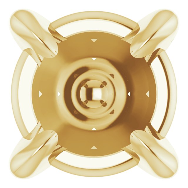 Round 4-Prong Pre-Notched Claw Cocktail-Style Earring Setting