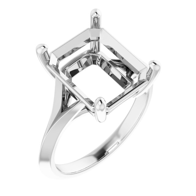 Solitaire Split Shank Engagement Ring
