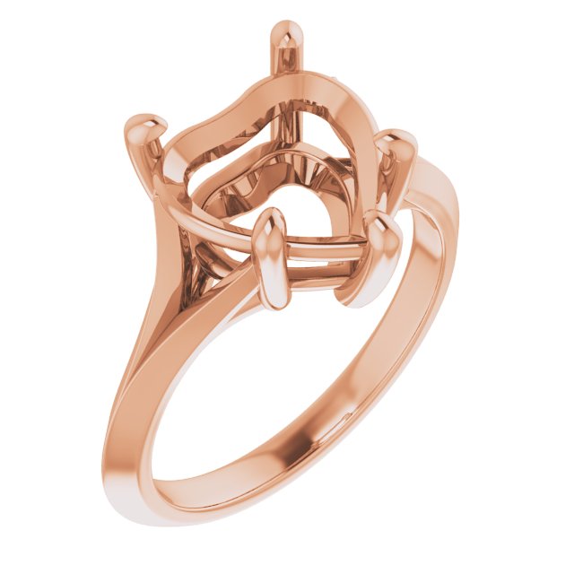 Solitaire Split Shank Engagement Ring