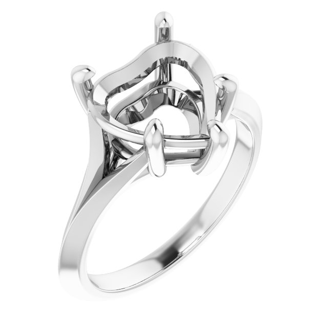 Solitaire Split Shank Engagement Ring