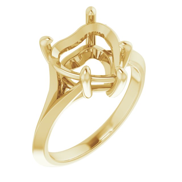 Solitaire Split Shank Engagement Ring