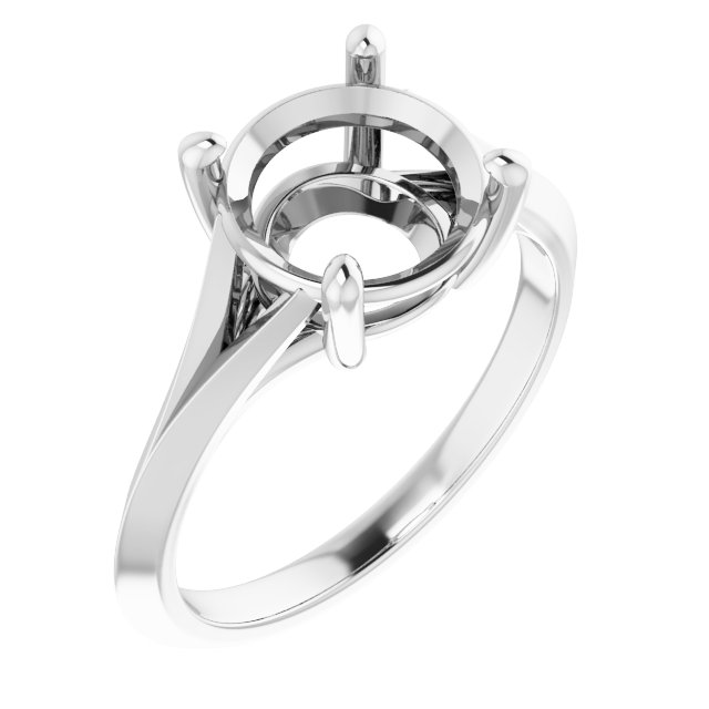 Solitaire Split Shank Engagement Ring