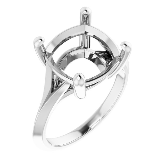 Solitaire Split Shank Engagement Ring