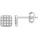 14K White 1/5 CTW Natural Diamond Cluster Earrings