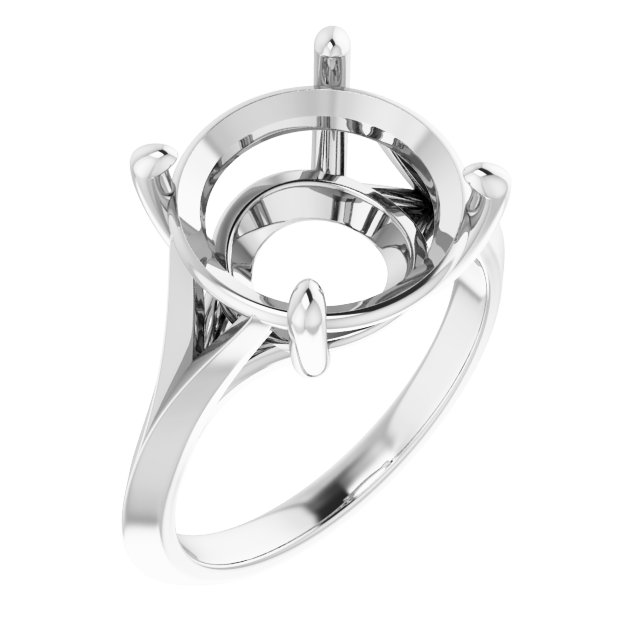 Solitaire Split Shank Engagement Ring