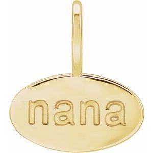 14K Yellow "Nana" Charm/Pendant