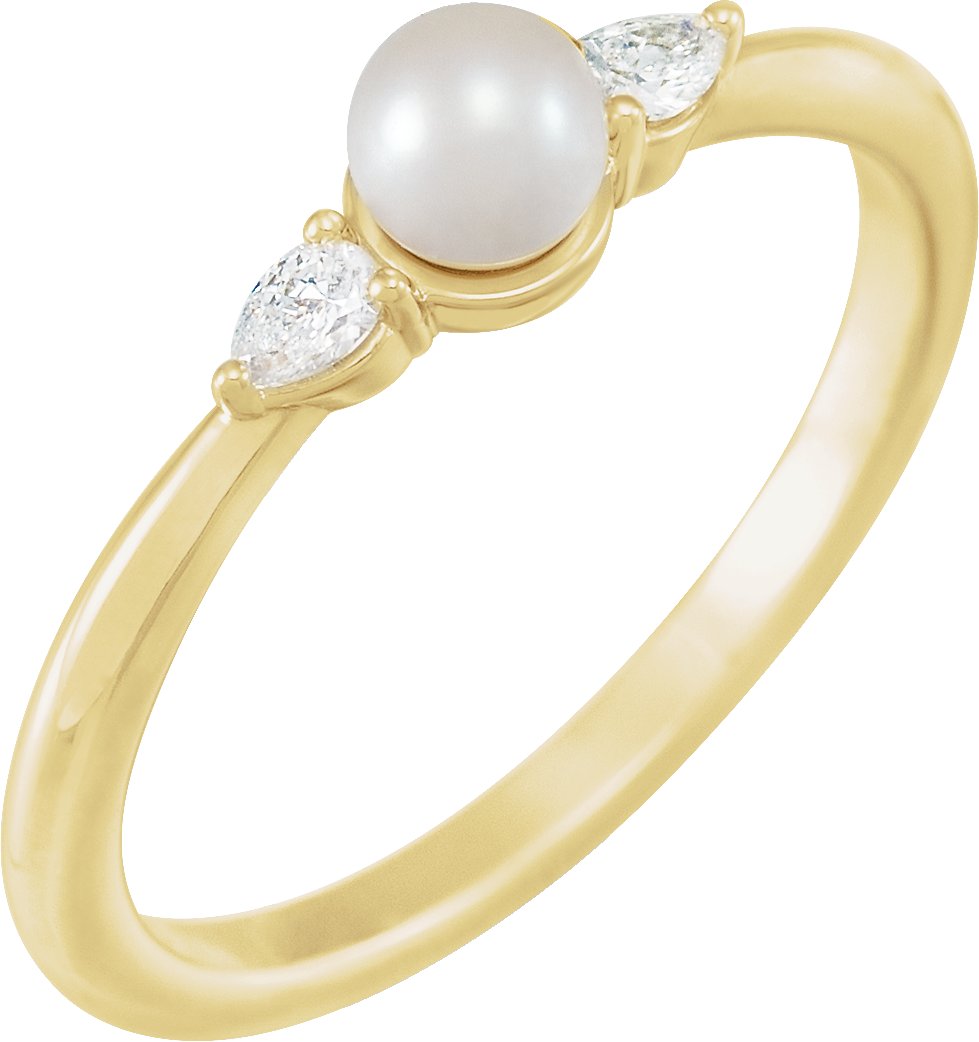 Accented Pearl Ring
