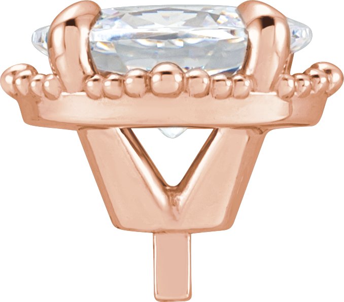 Oval 4-Prong Pre-Notched Claw Peg Setting