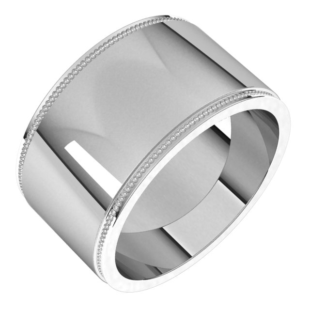Milgrain Stepped-Edge Flat Band