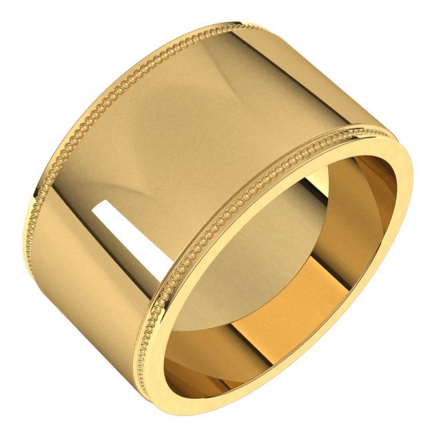 Milgrain Stepped-Edge Flat Band