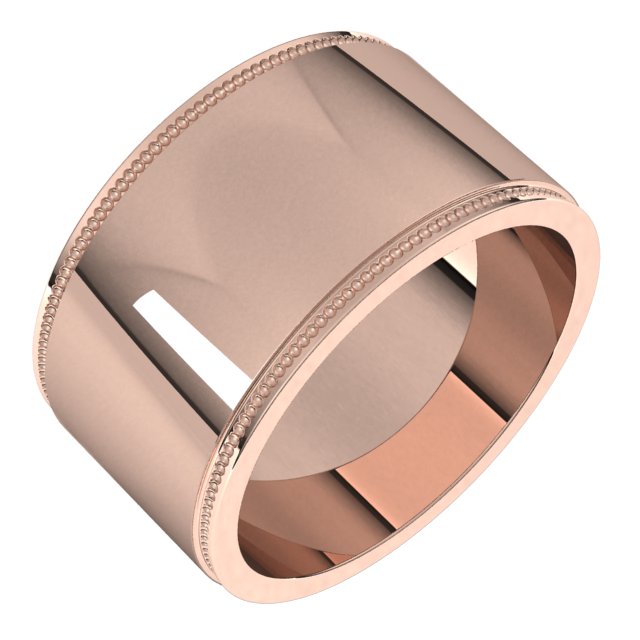 Milgrain Stepped-Edge Flat Band