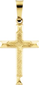 Hollow Cross Pendant 17 x 12mm Ref 177668