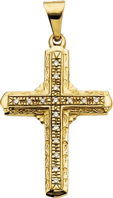 Diamond Cross Pendant 26x18 mm .08 CTW Ref 111101