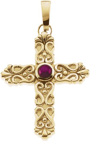 Ruby Star Cross 4mm Ref 983637