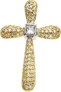 Two Tone Diamond Cross Pendant .66 CTW Ref 256993