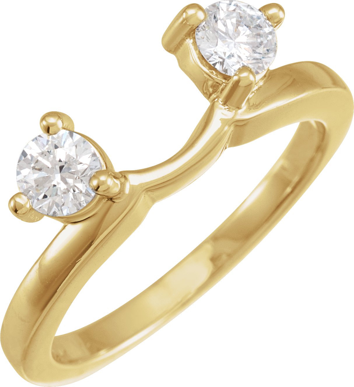 1/2 CTW Natural Diamond Ring Guard – 14K Yellow Gold
