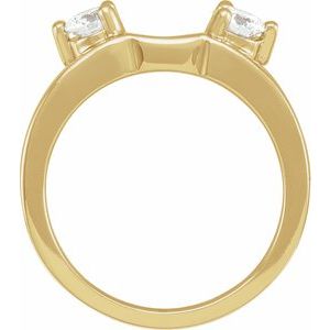 14K Yellow 1/5 CTW Diamond Wrap-Style Ring Enhancer