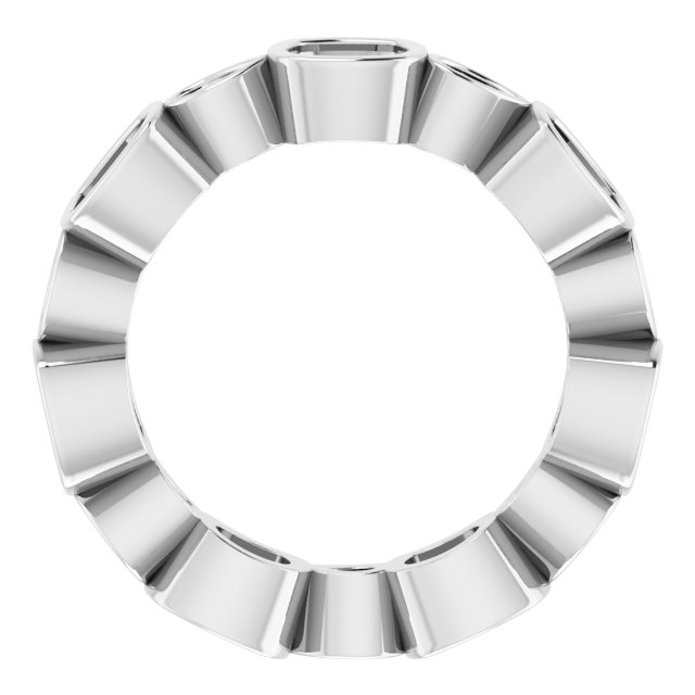 5x3 mm Emerald Eternity Band Mounting view 2