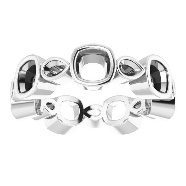 5x3 mm Emerald Eternity Band Mounting view 3