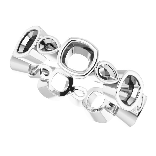 5x3 mm Emerald Eternity Band Mounting view 5