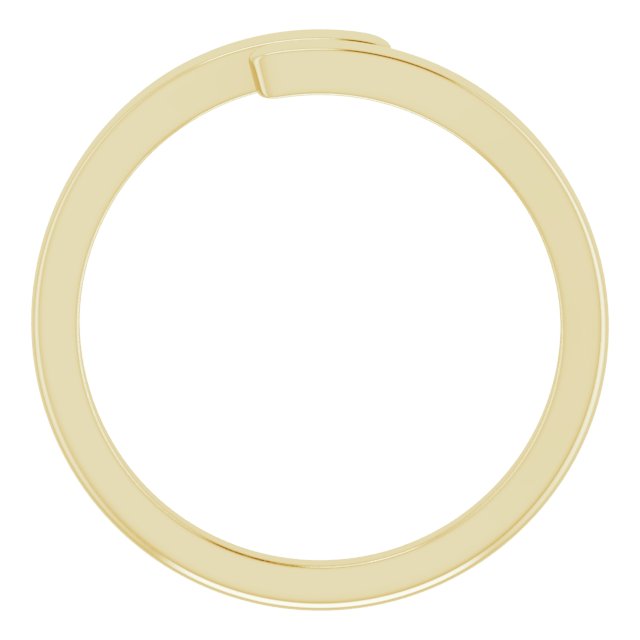 14K Yellow Engravable Bypass Ring