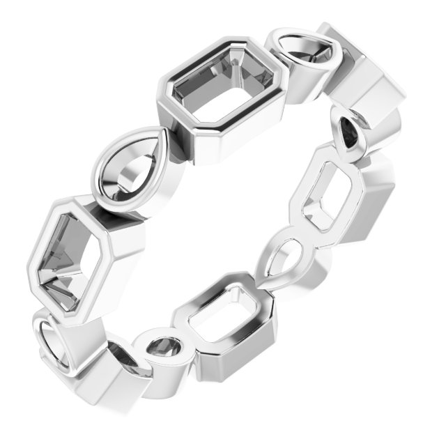 Bezel-Set Multi-Shape Eternity Band