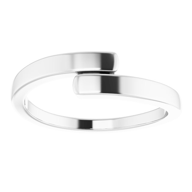 Sterling Silver Engravable Bypass Ring