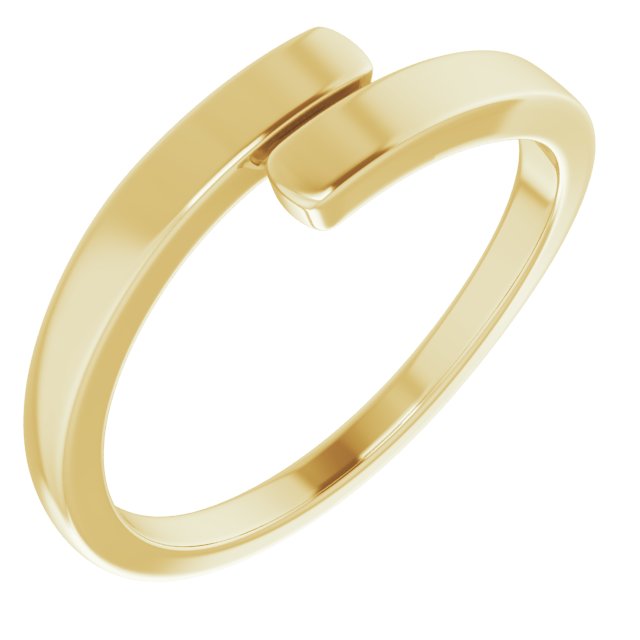 14K Yellow Engravable Bypass Ring Ref 19438648