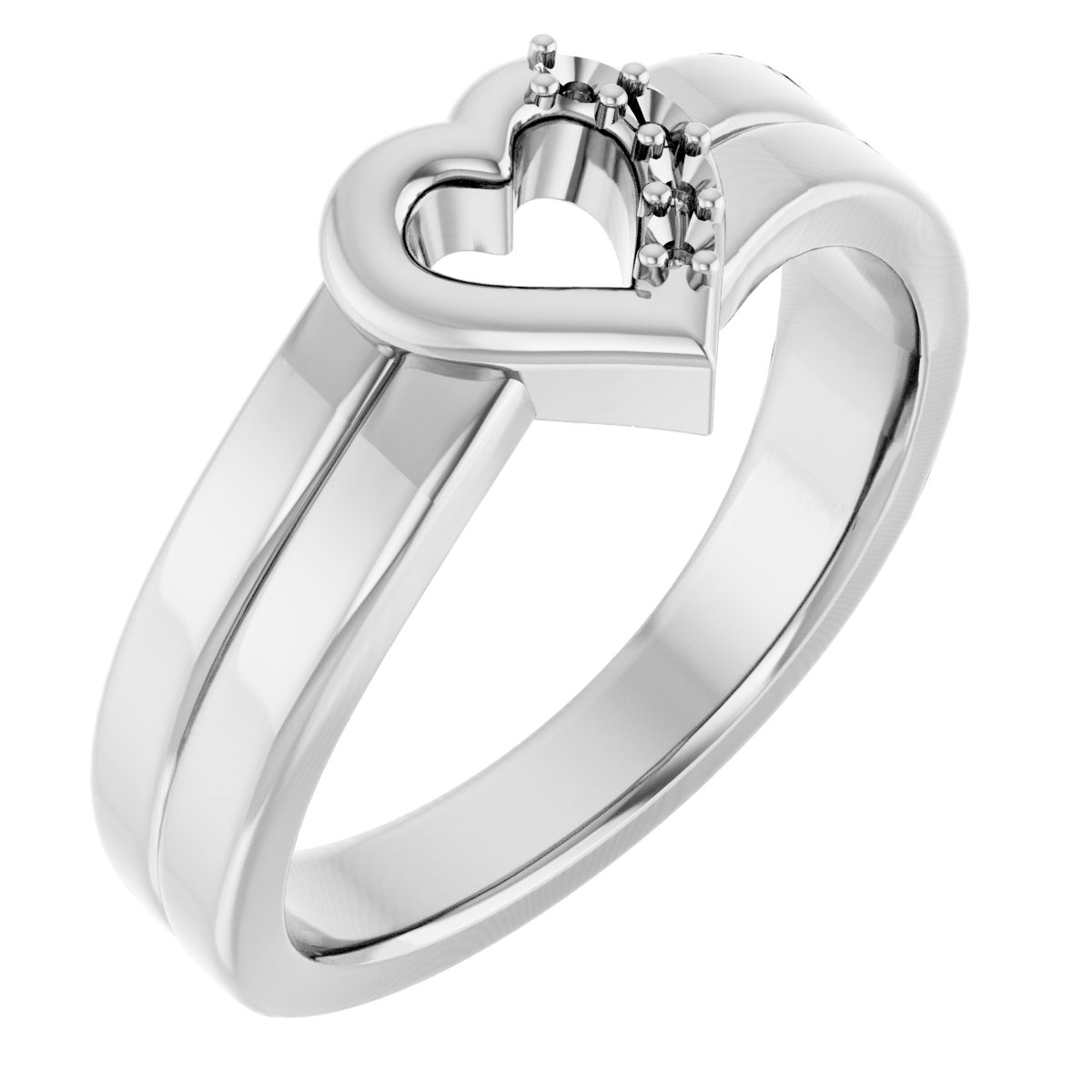 Family Engravable Heart Ring