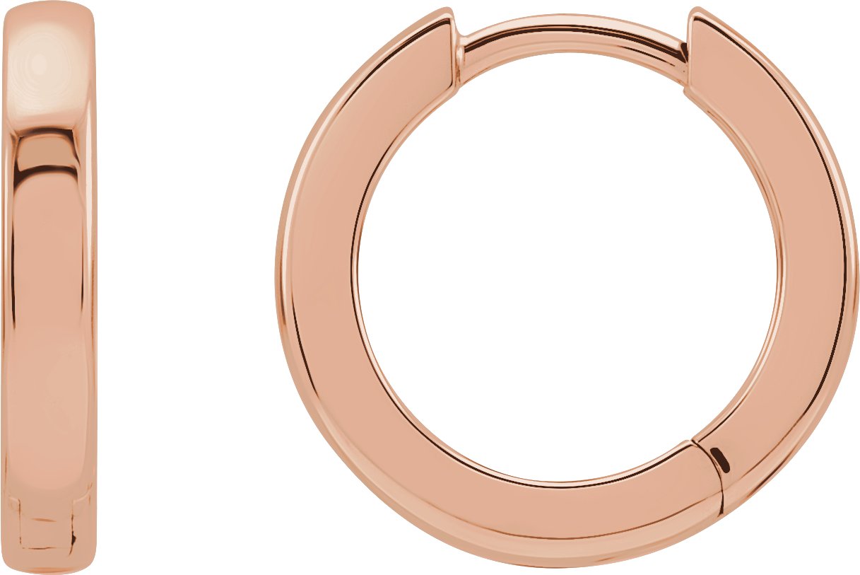 14K Rose 14 mm Hinged Hoop Earring Ref 17064424